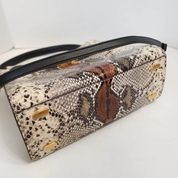 Tory Burch | Lee Radziwill Snake Embossed Small Double Bag in Aspen Multi - Picture 9 of 16